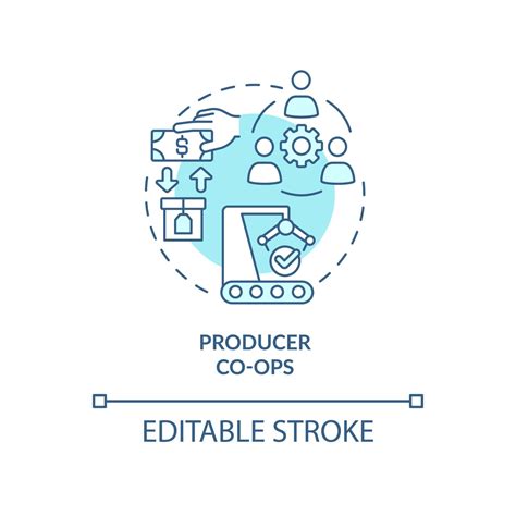 Producer Co Ops Turquoise Concept Icon Similar Goods Production