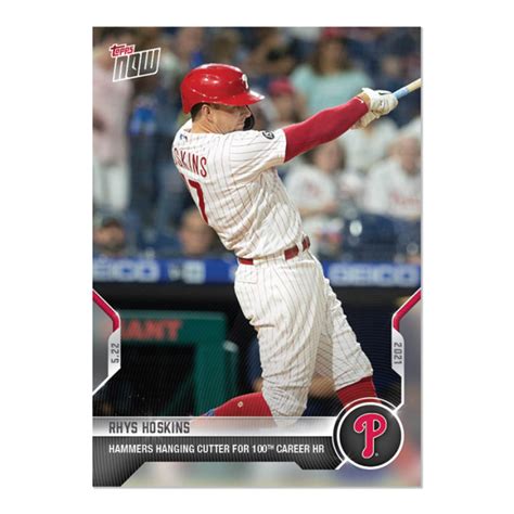 Rhys Hoskins 2021 Mlb Topps Now® Card 258 Print Run 444