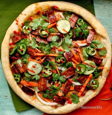 Vegan Banh Mi Pizza Vegetarian Recipes Vegan Pizza Recipe Veg Pizza