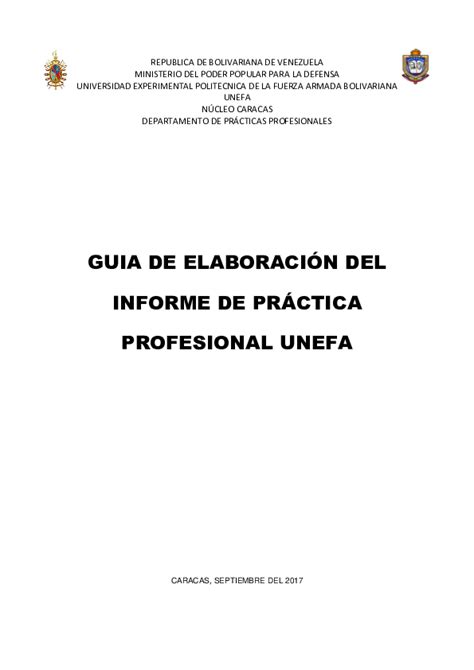 Pdf Guía De Informe De Pasantías