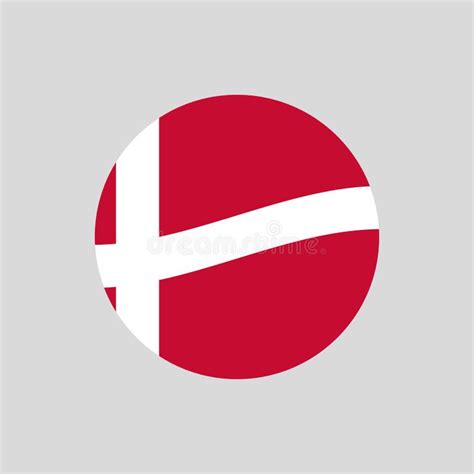 Denmark Waving Flag Circle Icon Hand Holding Danish Flag National