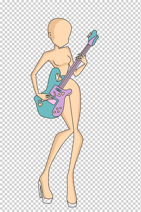 Descarga Gratis Mujer Desnuda Tocando La Guitarra Ilustraci N Png