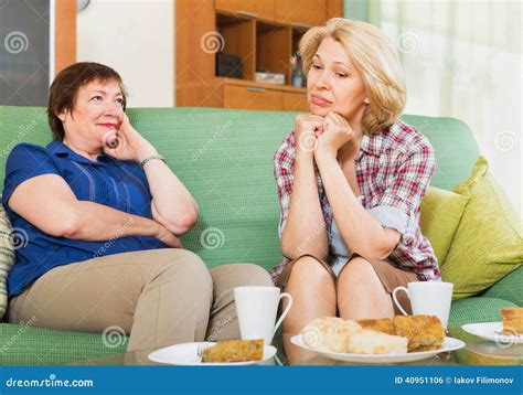 Two Women Having Serious Conversation Stock Photo Image 40951106