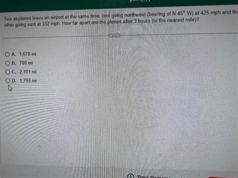 Solved Two Airplanes Leave An Airport At The Same Time One Chegg