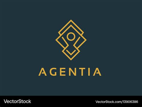 Abstract Monogram Logo Template Design Royalty Free Vector