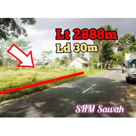 Jual Tanah Luas 2888m2 Selatan Jl Utama Turi Pakem Nempel Lapangan