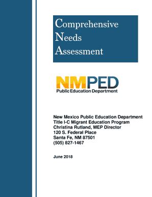 Fillable Online Mep Comprehensive Needs Assessment Nm Ped Fax Email