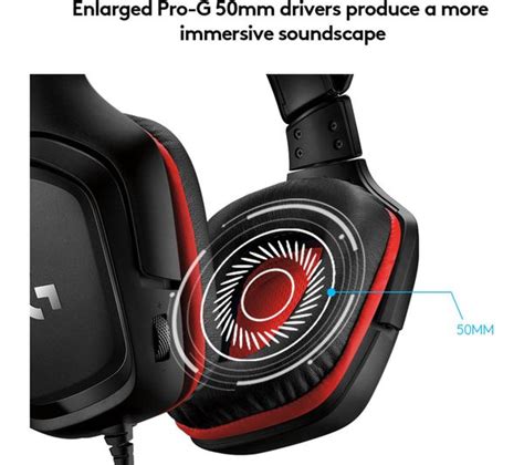 Logitech G Gaming Headset Black Red Currys Business