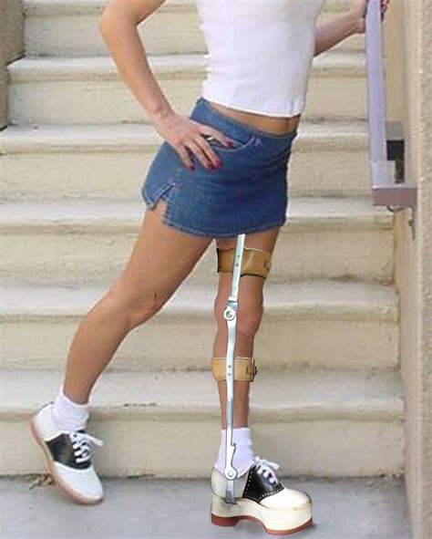 Pin By John Beeson On Leg Braces In Denim Skirt Skirts Leg Braces