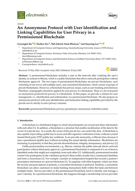 Pdf An Anonymous Protocol With User Identification And Linking Capabilities For User Privacy