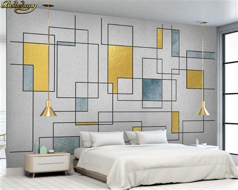 Beibehang Custom D Wallpaper Mural Modern Minimalist Geometric Golden