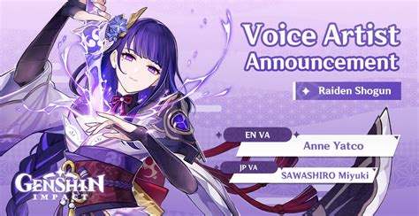 Raiden Shogun Va Announcement And Some Of Her Voicelines Rgenshinimpact