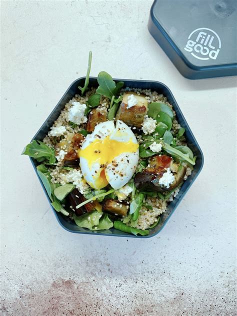 Recette Lunch Box Salade Aubergine Quinoa Oeuf Mollet Mimi Cuisine