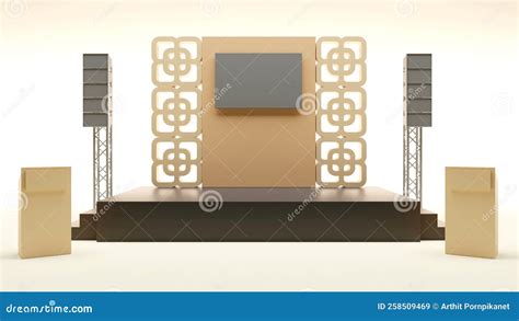 3D Rendering of Stage Design and Sound System for Presentation Business ...