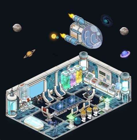 Space Ship Habbo Pixel Art Games D Game Art Pixel Art