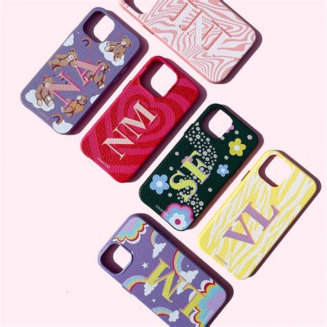 Monogram Personalised Leather iPhone Case – Coverlab