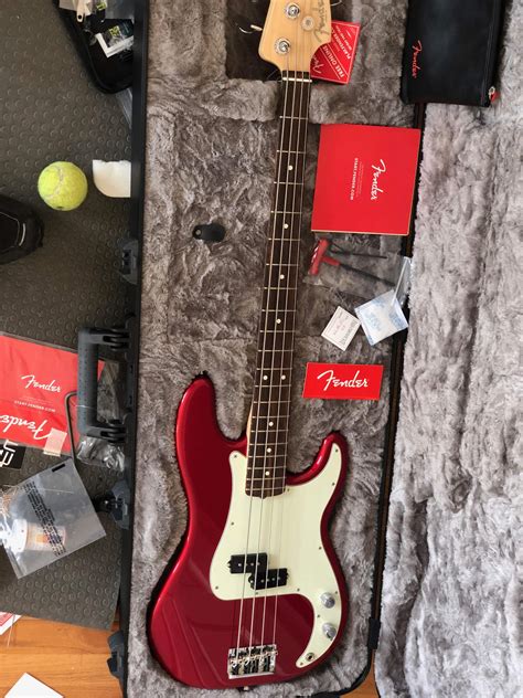 Sold 2017 2018 Fender P Bass American Pro Candy Apple Red Rosewood