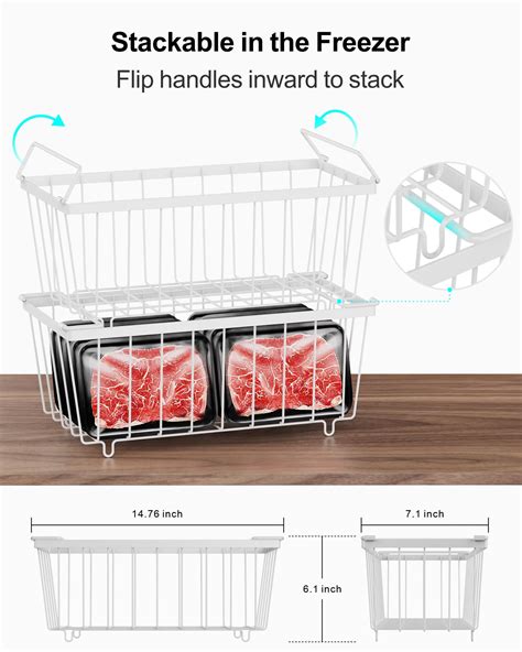 Ispecle Chest Freezer Organizer Pack Stackable Freezer Organizer