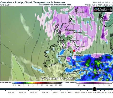 Snow set to blanket Britain as polar vortex unleashes -11C chill in the south | Weather | News ...