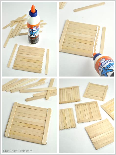 Craft Stick Photo Frames Diy Club Chica Circle Where Crafty Is