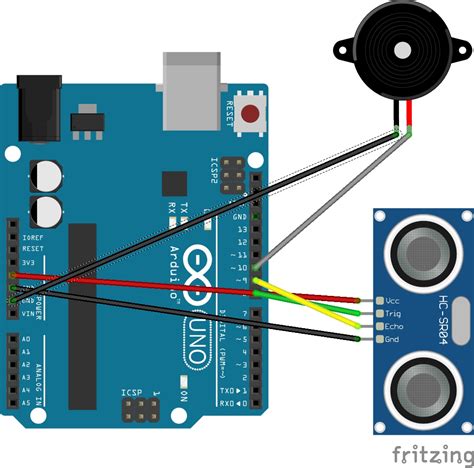 Using Ultrasonic Distance Sensor Hc Sr04 With Buzzer Led And Arduino