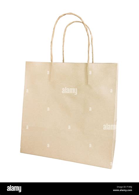 Brown Paper Recycle Bag On White Background Stock Photo Alamy