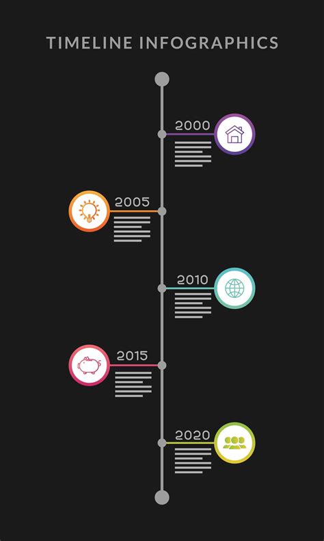 Timeline Infographic Template With Icons Vector Art At Vecteezy