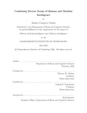 Fillable Online Dspace Mit Combining Diverse Forms Of Human And Machine