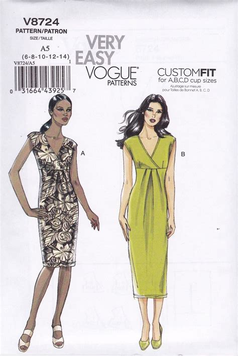 Vogue Sewing Pattern Misses Very Easy Dress V