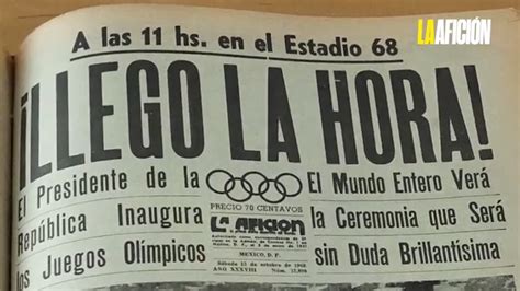 Así Se Publicó En La Afición Los Juegos Olímpicos De México 1968 Grupo Milenio