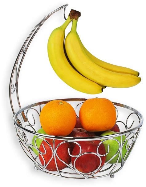 Banana Hanger Hook Holder Tree With Fruit Basket Bowl Fresh Longer