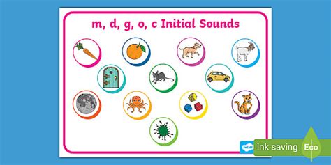 EYFS M D G O C Initial Sounds Activity Teacher Made