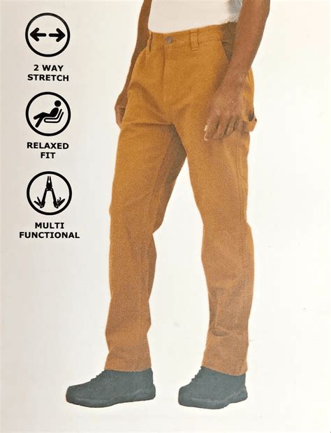 Colorado Clothing Men's Stretchable Canvas Work Pants, Brown 38 x 32