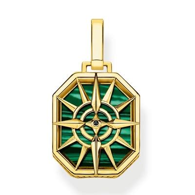 Pendentif Thomas Sabo Boussole Toile Vert Maty