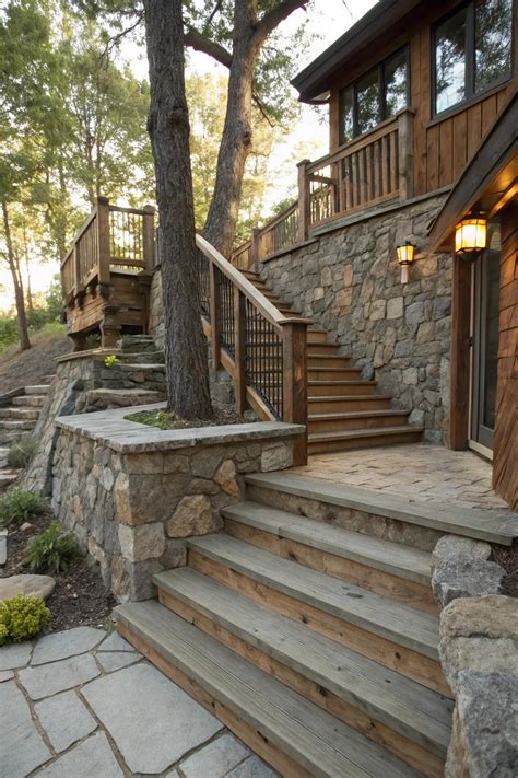 inspiring deck ideas  stairs