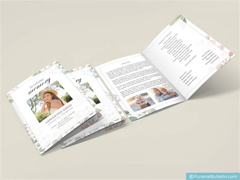 Funeral Booklet Template With Elegant Design - Instant Download!