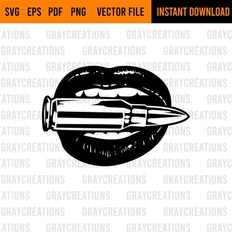 Sexy Lips Bullet Svg Lips Biting Bullet Svg Shiny Lips Svg Etsy