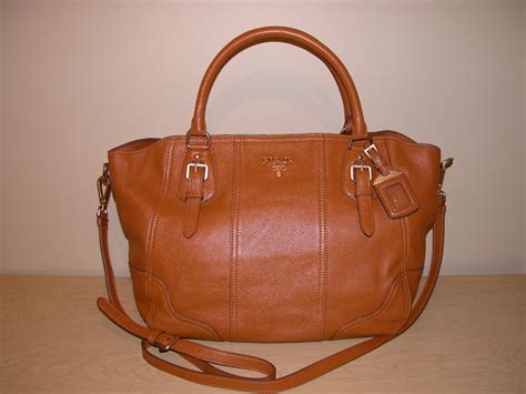 Leather Handbag Prada Camel In Leather Iucn Water