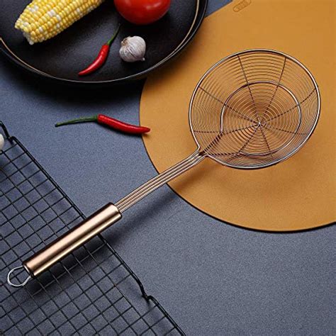 Rose Gold Strainer Spider Skimmers For Kitchen