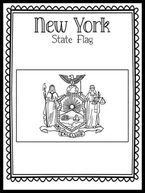 New York State Flag Image Coloring Page Download Print Or Color Online For Free