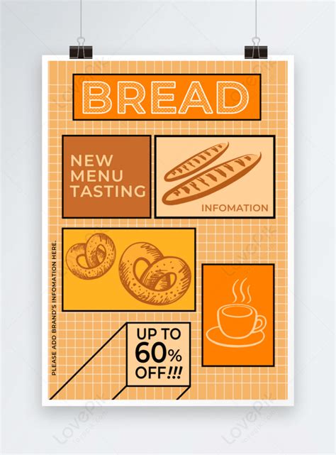 Template Poster Selebaran Katering Roti Gaya Anime Untuk Diunduh Gratis