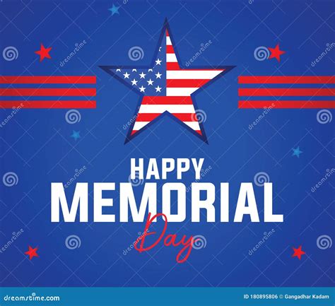 Happy Memorial Day Sign Stock Vector Illustration Of Word 180895806