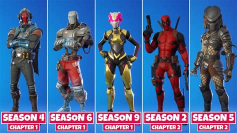 Evolution Of Fortnite Mystery Skins Chapter 1 Season 1 Chapter 2