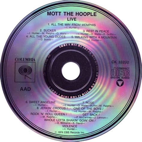 Car Tula Cd De Mott The Hoople Live Portada