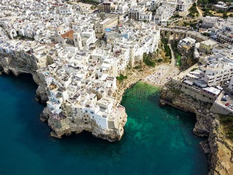 Aerial View Of Polignano A Mare Apulia Stock Photo Image Of