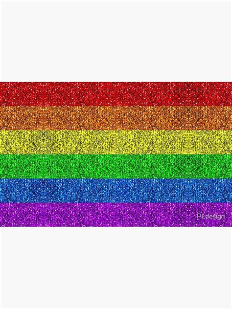 Lgbt Flag Vibrant Rainbow Faux Glitter Sparkles Photographic Print By