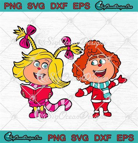 Dr Seuss The Grinch Cindy Lou Who Christmas SVG PNG EPS DXF Cricut