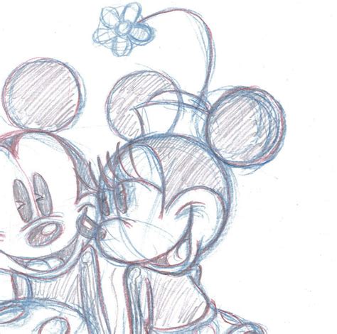 Mickey And Minnie Sketch At Paintingvalley Explore Collection Of