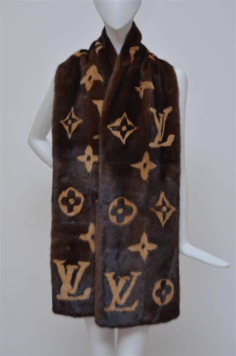 Rare Louis Vuitton Mink Monogram Large Scarf Nwt At 1stdibs Louis