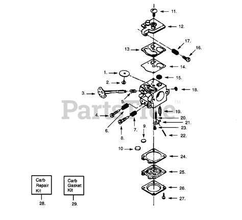 Poulan Pro Pp C Poulan Pro Chainsaw Carburetor Wt Breakdown